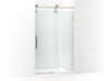 KOHLER Artifacts 80-7/8" H sliding shower door with 3/8"-thick glass