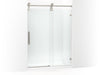 KOHLER Artifacts 80-7/8" H sliding shower door with 3/8"-thick glass