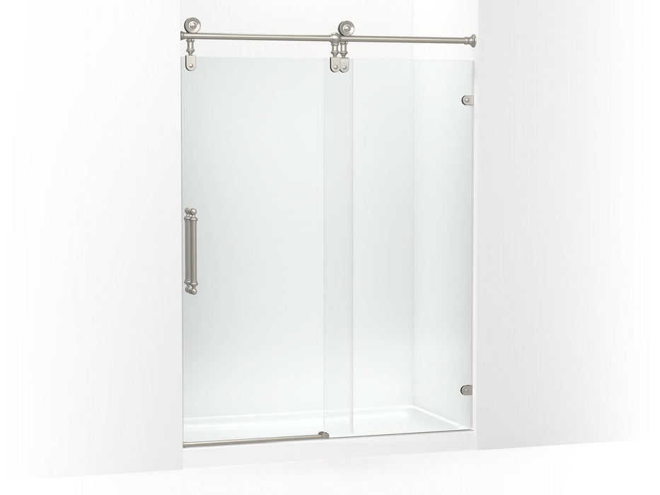 KOHLER Artifacts 80-7/8" H sliding shower door with 3/8"-thick glass