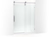 KOHLER Artifacts 80-7/8" H sliding shower door with 3/8"-thick glass