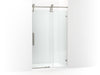 KOHLER Artifacts 80-7/8" H sliding shower door with 3/8"-thick glass