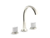 Kallista P25057-CMC Script Sink Faucet, Arch Spt, Wt Porc