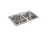 KOHLER Staccato 33" top-mount double-bowl kitchen sink