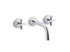 Kallista P21803-CR One Wall Mnt Lav W/Cross & Short Spout