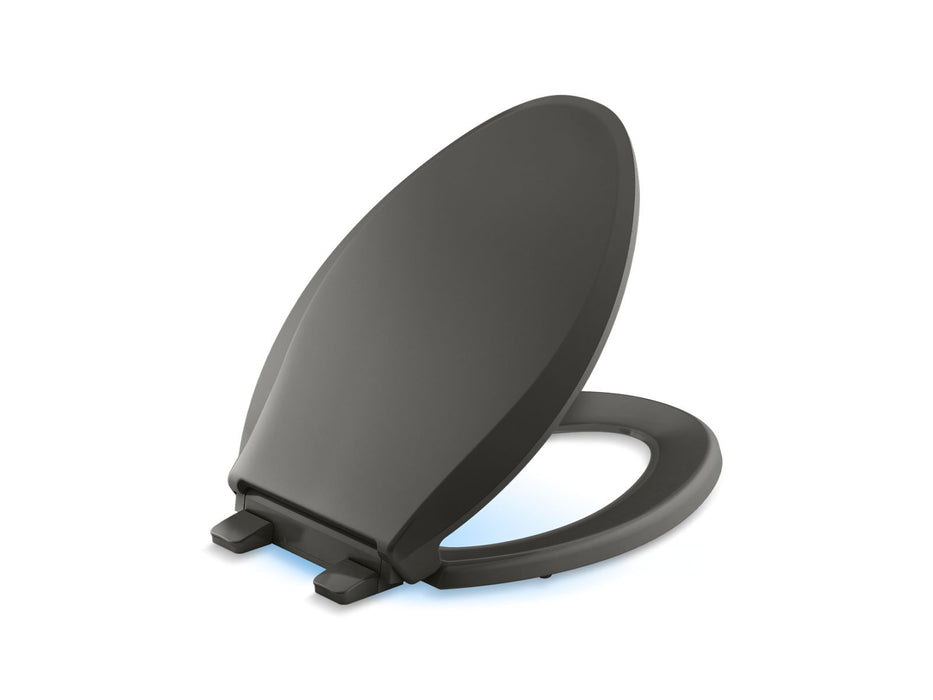 KOHLER K-75796-RL Cachet Nightlight ReadyLatch Quiet-Close elongated toilet seat