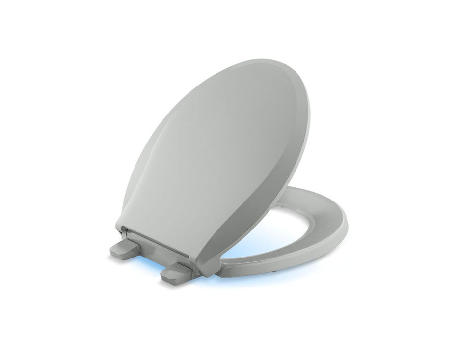 KOHLER K-75758-RL Cachet Nightlight ReadyLatch Quiet-Close round-front toilet seat