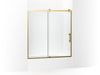 KOHLER Rely 62-1/2" H sliding bath door with 3/8"-thick glass