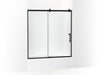 KOHLER Rely 62-1/2" H sliding bath door with 3/8"-thick glass