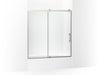 KOHLER Rely 62-1/2" H sliding bath door with 3/8"-thick glass