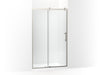 KOHLER Rely 77" H sliding shower door with 3/8"-thick glass
