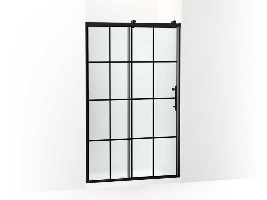 KOHLER Rely 77" H sliding shower door with 3/8"-thick glass