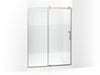 KOHLER Rely 77" H sliding shower door with 3/8"-thick glass