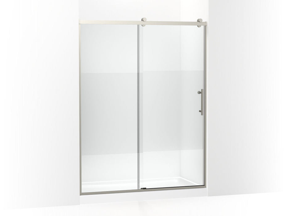 KOHLER Rely 77" H sliding shower door with 3/8"-thick glass