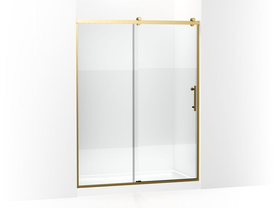 KOHLER Rely 77" H sliding shower door with 3/8"-thick glass