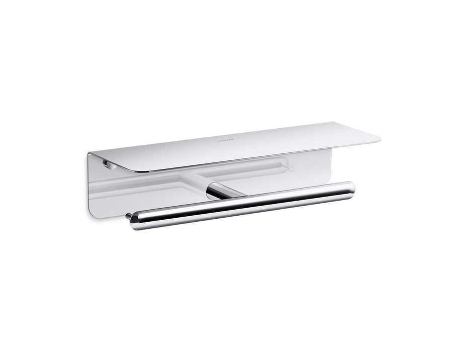 KOHLER Kumin Covered double toilet paper holder