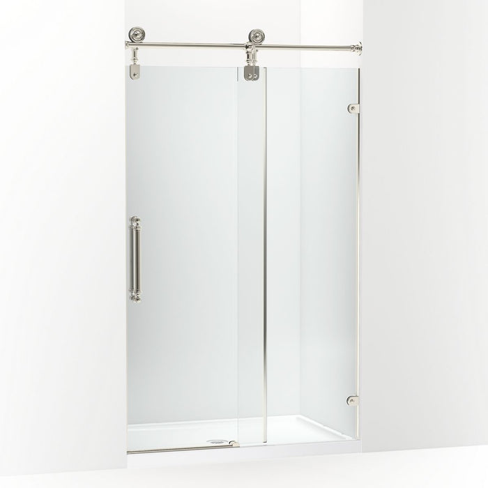 KOHLER Artifacts 80-7/8" H sliding shower door with 3/8"-thick glass