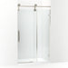 KOHLER Artifacts 80-7/8" H sliding shower door with 3/8"-thick glass