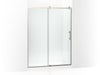 KOHLER Rely 77" H sliding shower door with 3/8"-thick glass
