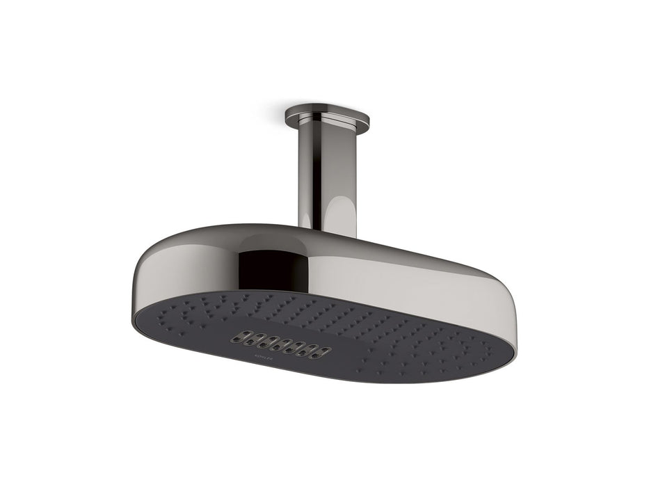 KOHLER K-26295-G Statement Oblong 14" two-function rainhead, 1.75 gpm