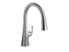 KOHLER K-22068 Graze Touchless pull-down kitchen sink faucet with three-function sprayhead