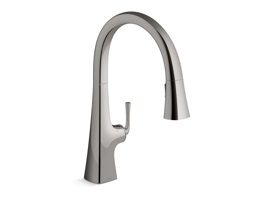 KOHLER K-22068 Graze Touchless pull-down kitchen sink faucet with three-function sprayhead
