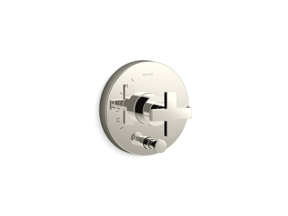 KOHLER Composed Rite-Temp valve trim with push-button diverter and cross handle