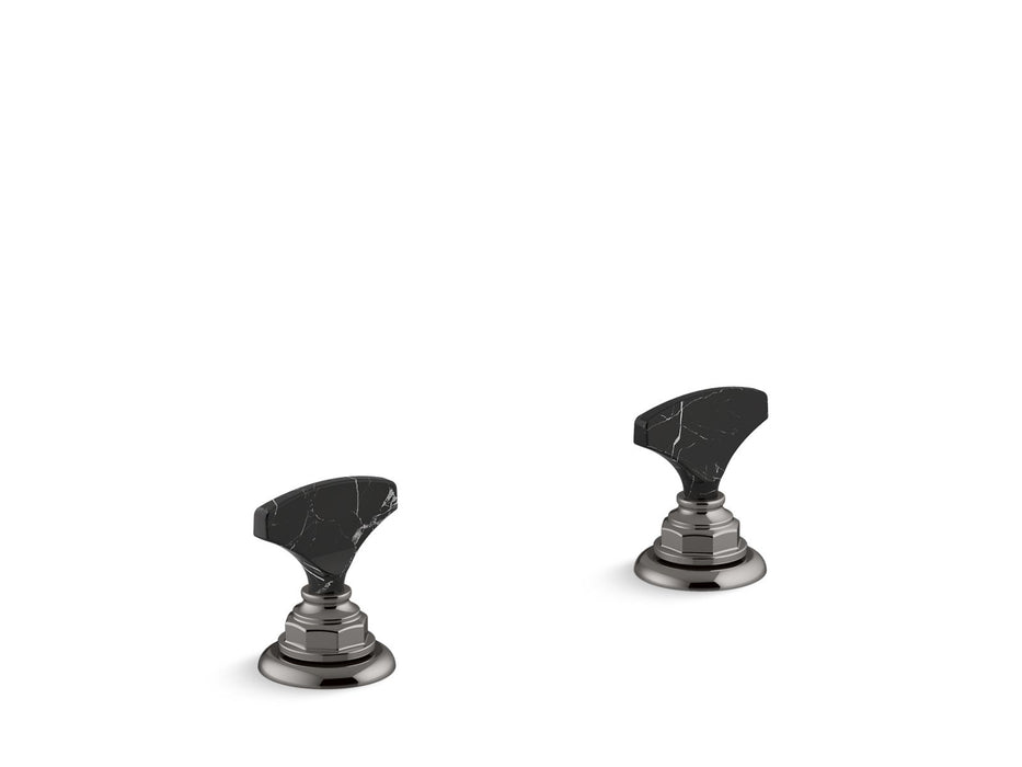 KOHLER Artifacts Nero Marquina T-handle bathroom sink faucet handles