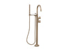 KOHLER K-T77984-4 Components Floor-mount bath filler trim with lever handles and handshower