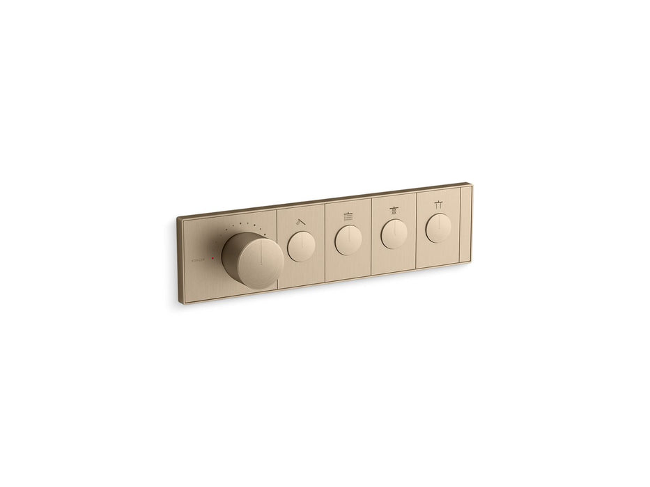 KOHLER Anthem Four-outlet recessed mechanical thermostatic valve control