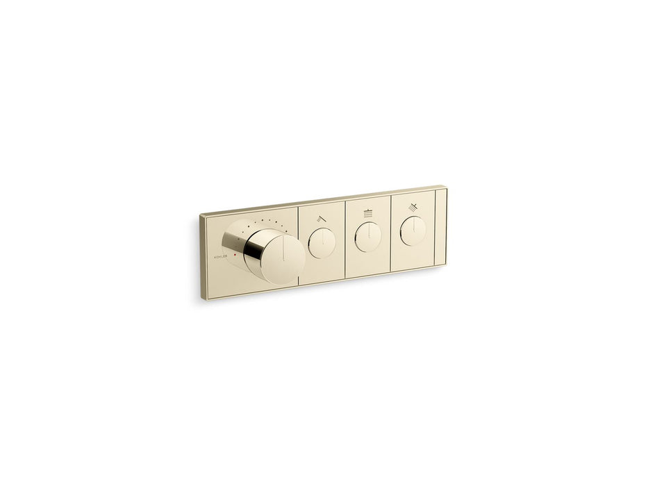KOHLER Anthem Three-outlet recessed mechanical thermostatic valve control