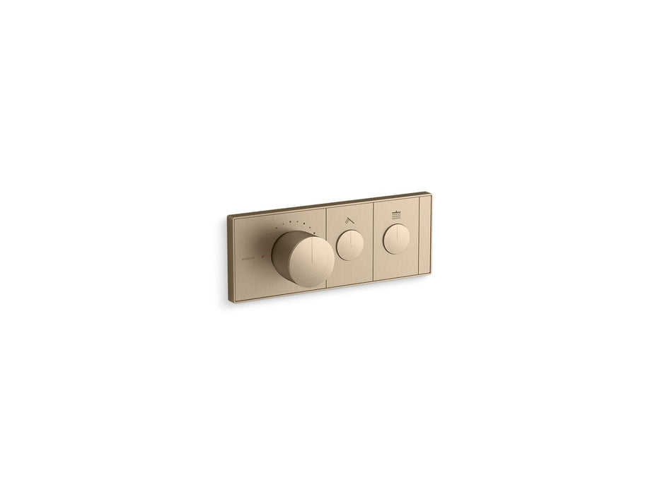 KOHLER Anthem Two-outlet recessed mechanical thermostatic valve control