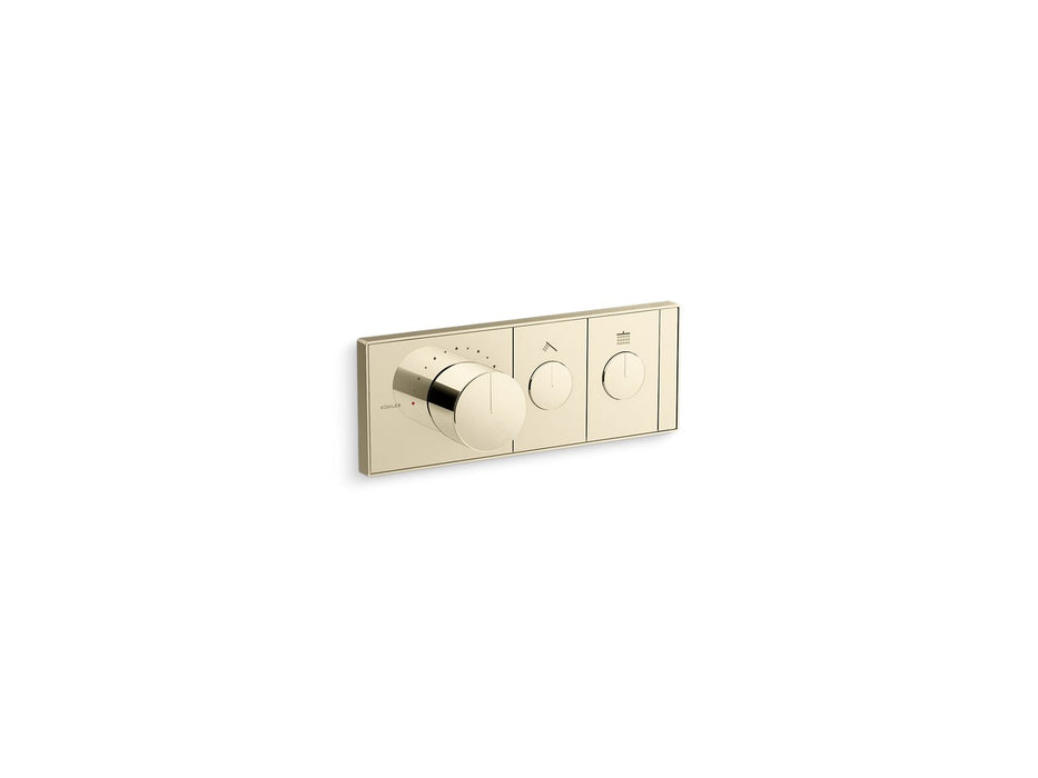 KOHLER Anthem Two-outlet recessed mechanical thermostatic valve control