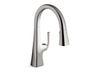 KOHLER K-22063 Graze Pull-down kitchen sink faucet with three-function sprayhead