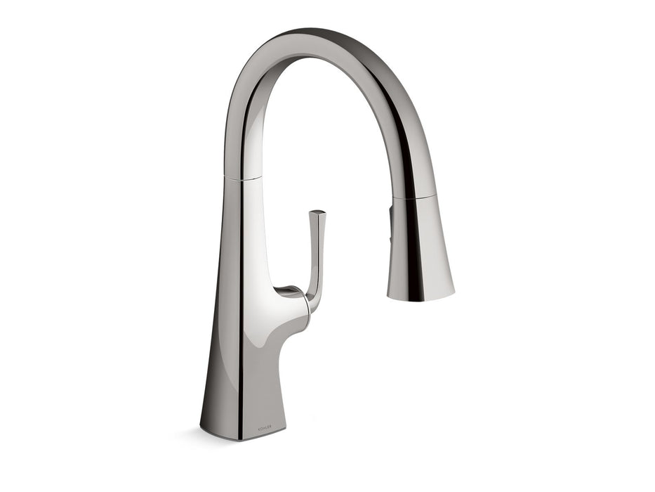 KOHLER K-22063 Graze Pull-down kitchen sink faucet with three-function sprayhead