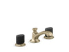 Kallista P25056-CMB Script Sink Faucet, Low Spt, Blk Porc