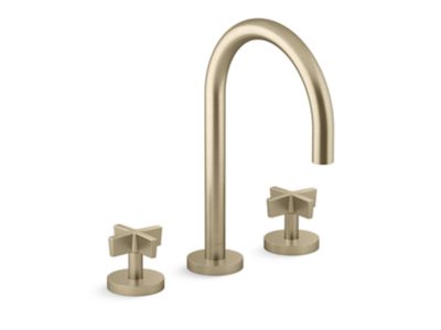 Kallista One Basin Set, Gooseneck, Cross Handle