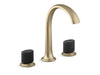 Kallista P25057-CMB Script Sink Faucet, Arch Spt, Blk Porc