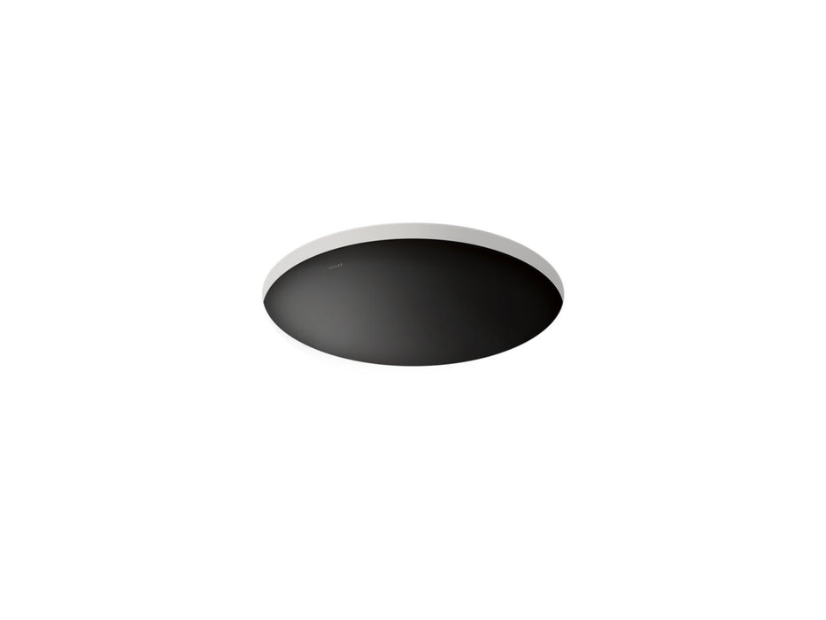 KOHLER K-29000 Caxton 16-1/4" round undermount bathroom sink, no overflow