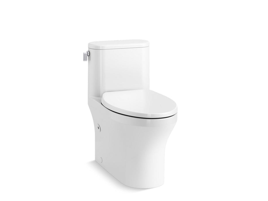 KOHLER Spacity™ One-piece compact elongated toilet with skirted trapway, 1.28 gpf