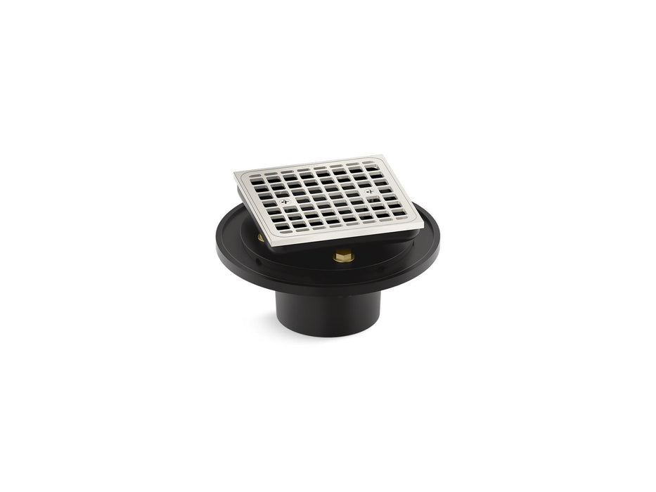 KOHLER K-22673 Clearflo Square brass tile-in shower drain