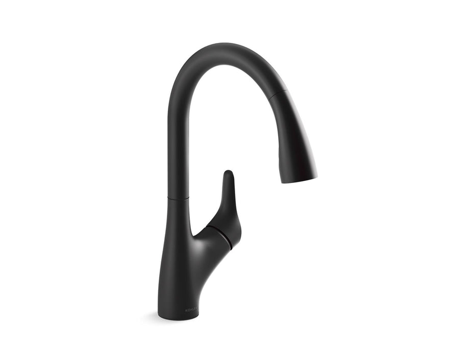 KOHLER K-30469 Rival Pull-down kitchen sink faucet with two-function sprayhead