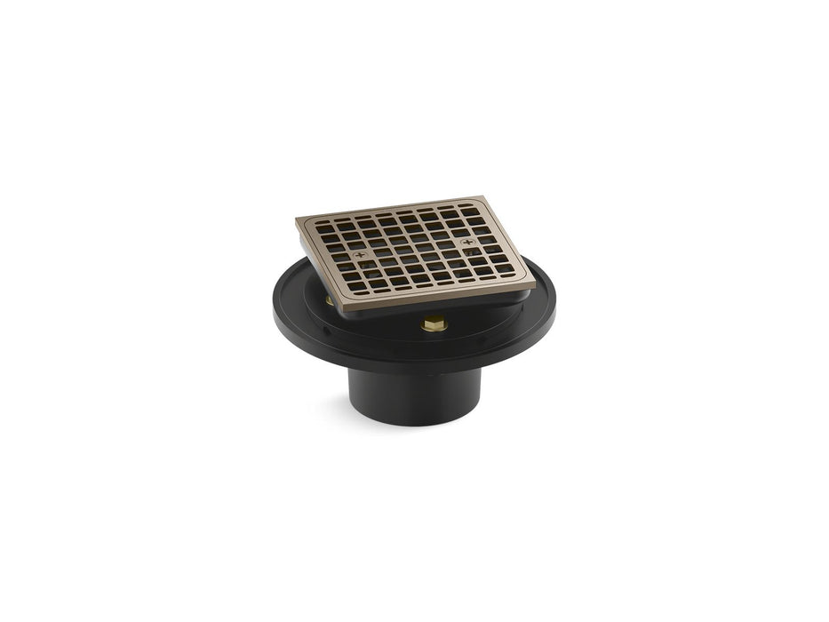 KOHLER K-22673 Clearflo Square brass tile-in shower drain