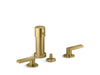 KOHLER Composed Widespread bidet faucet with lever handles