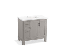 Load image into Gallery viewer, KOHLER K-31244-ASB Quo 36&amp;quot; bathroom vanity cabinet with sink and quartz top
