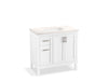 KOHLER K-39605-ASB Hadron 36" bathroom vanity cabinet with sink and quartz top