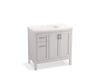 KOHLER K-39605-ASB Hadron 36" bathroom vanity cabinet with sink and quartz top