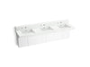 KOHLER Constellation 90" wall-mount basin lavatory system with backsplash