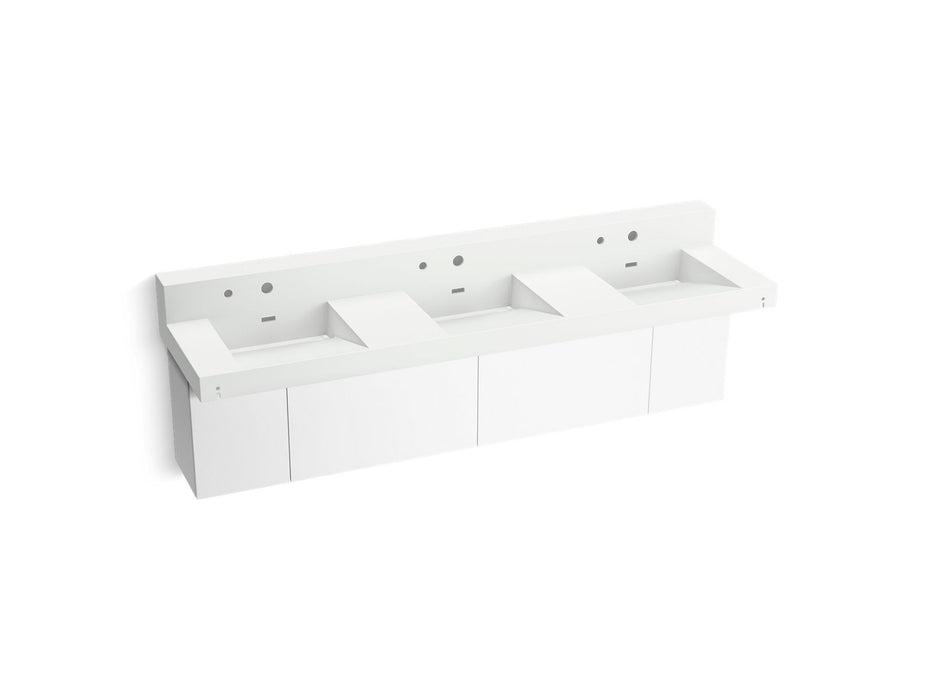 KOHLER Constellation 90" wall-mount basin lavatory system with backsplash