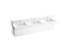 KOHLER Constellation 90" wall-mount basin lavatory system with backsplash