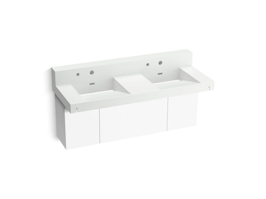 KOHLER Constellation 60" wall-mount basin lavatory system with backsplash
